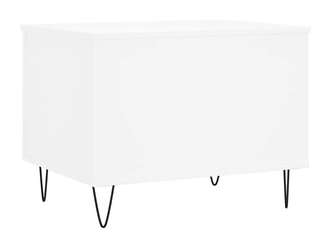 Table basse Blanc 60x44,5x45 cm Bois d'ingénierie