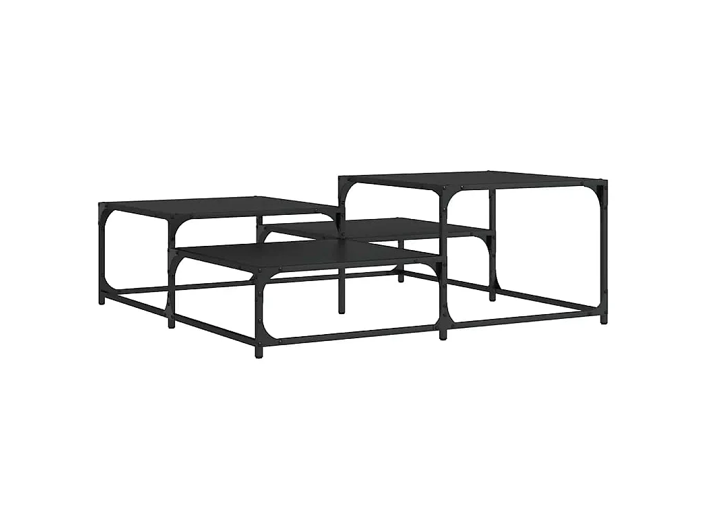 Couchtisch Schwarz 107x107x40 cm Holzwerkstoff