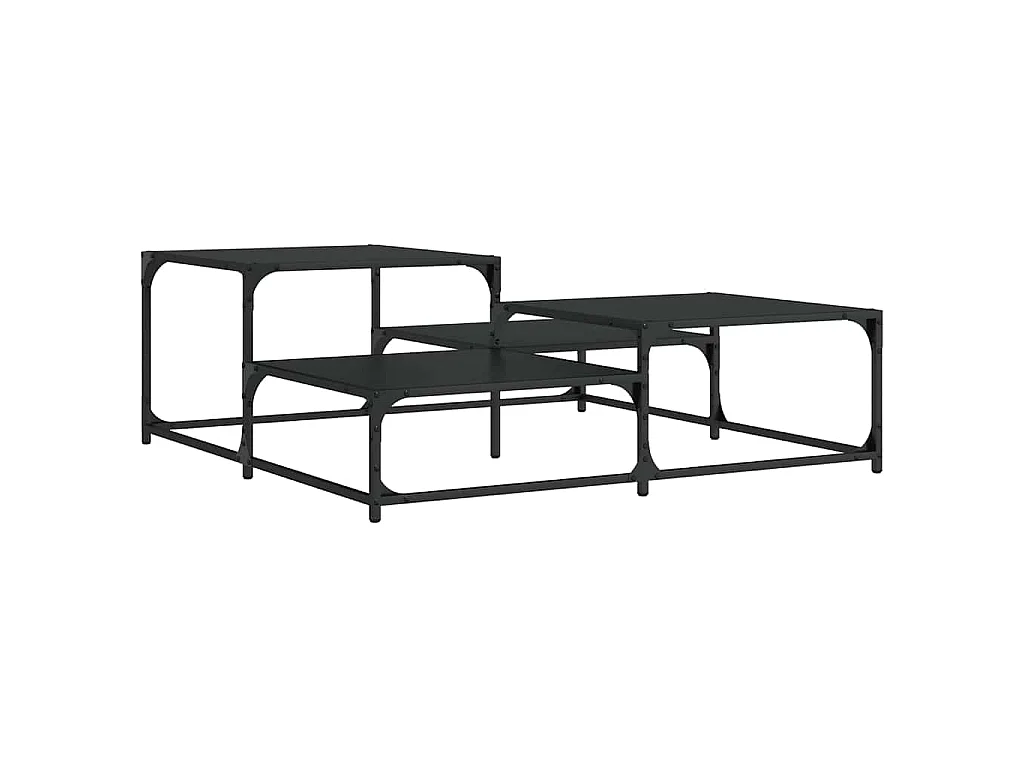 Couchtisch Schwarz 107x107x40 cm Holzwerkstoff