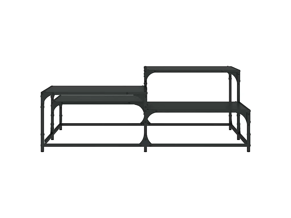 Couchtisch Schwarz 107x107x40 cm Holzwerkstoff