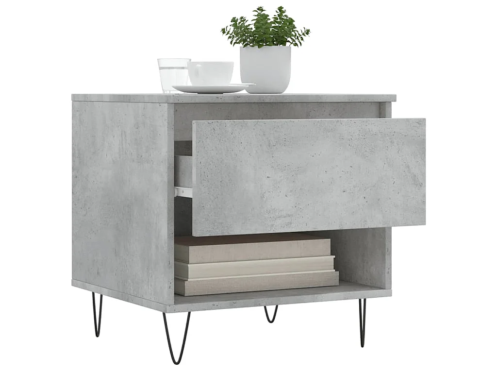 Couchtische 2 Stk. Betongrau 50x46x50 cm Holzwerkstoff