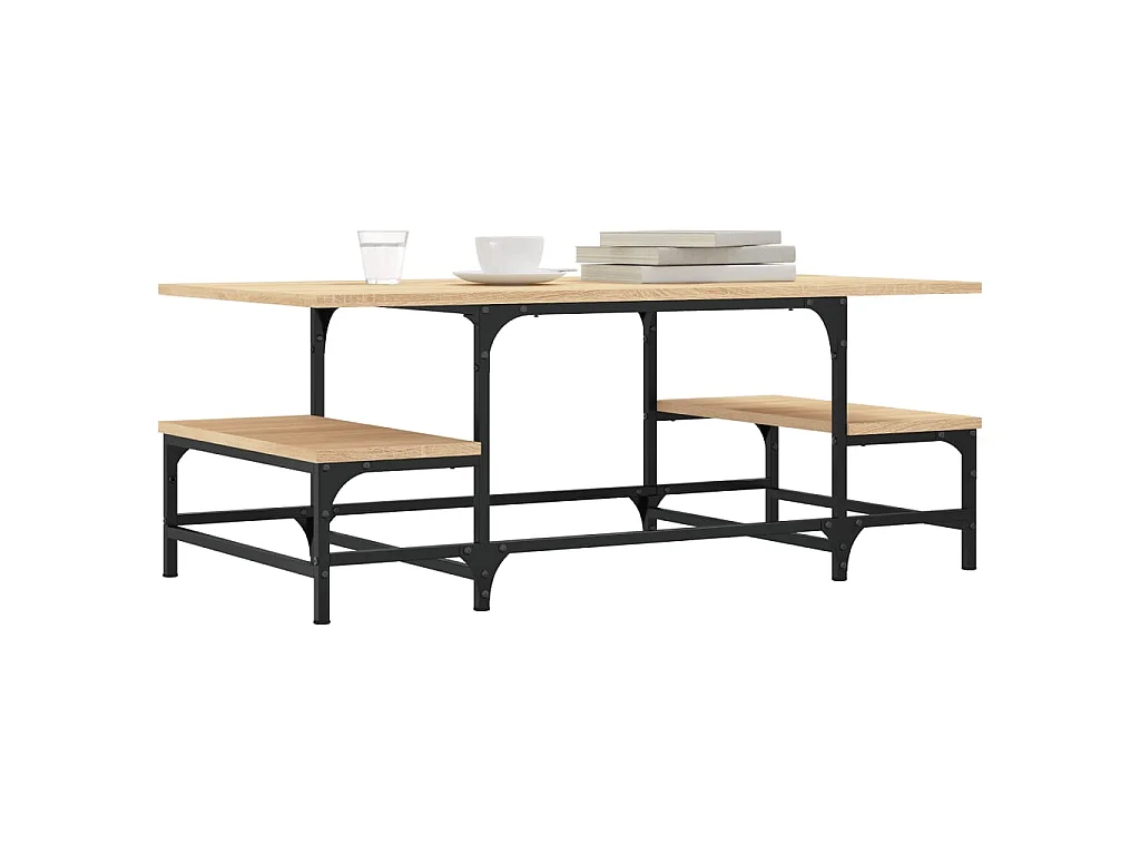 Salontafel 100x50,5x40 cm bewerkt hout sonoma eikenkleurig