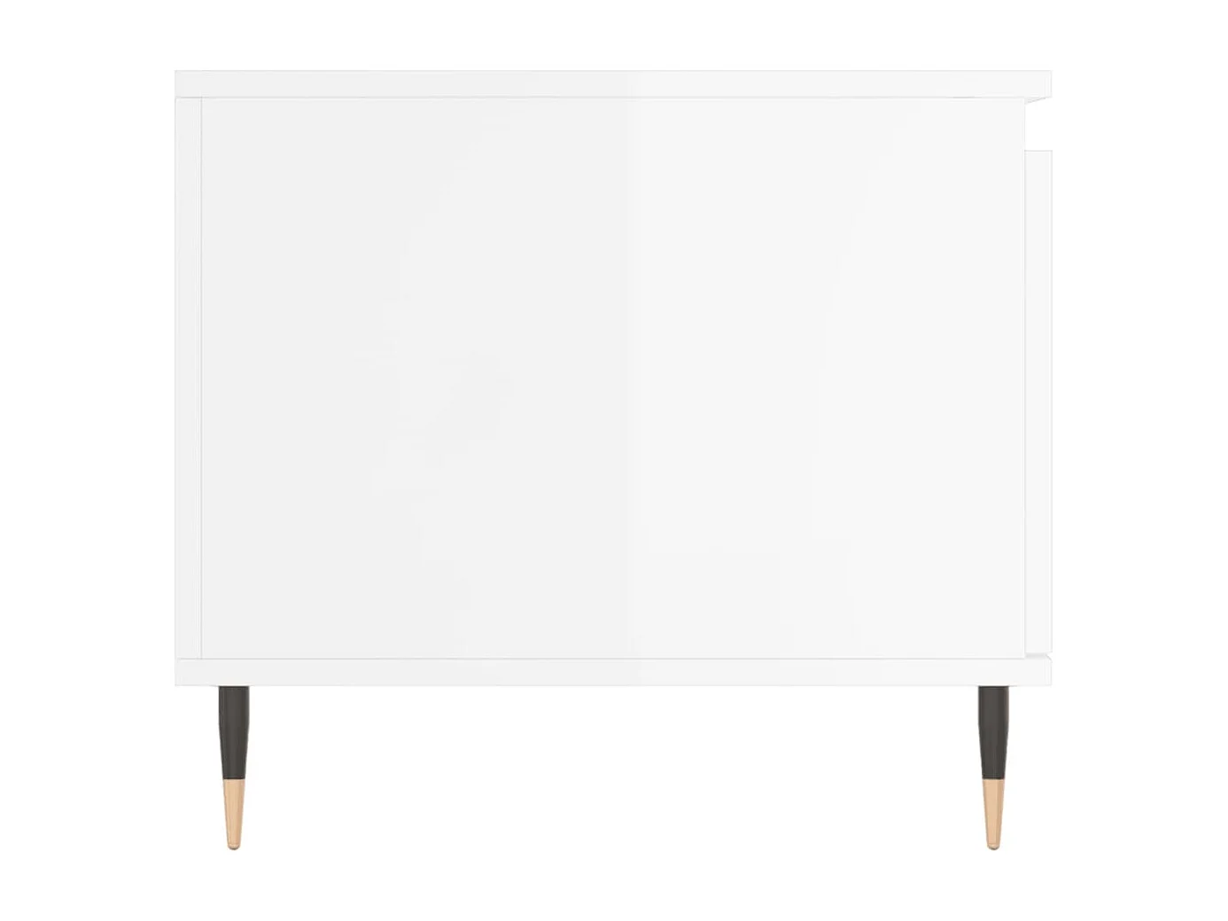 Tavolino da Salotto Bianco Lucido 100x50x45cm Legno Multistrato