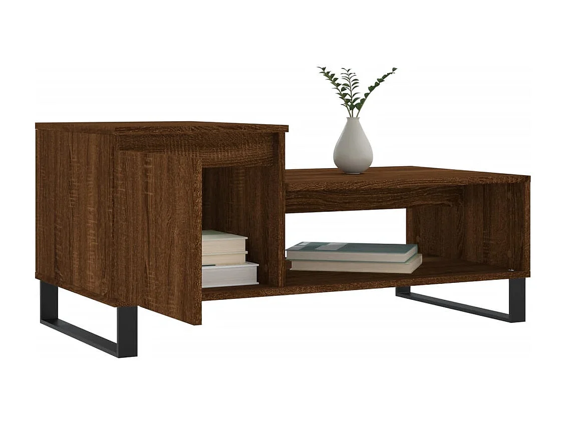 Table basse Chêne marron 100x50x45 cm Bois d'ingénierie