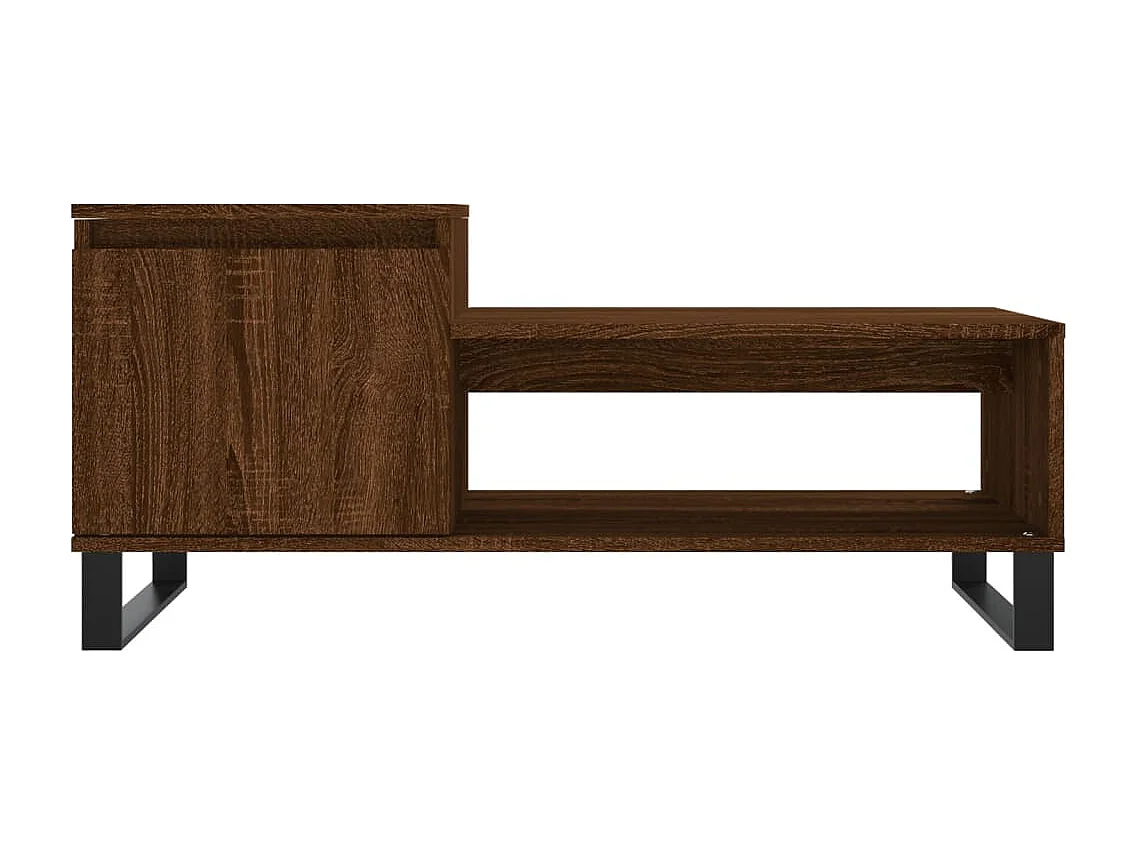 Table basse Chêne marron 100x50x45 cm Bois d'ingénierie