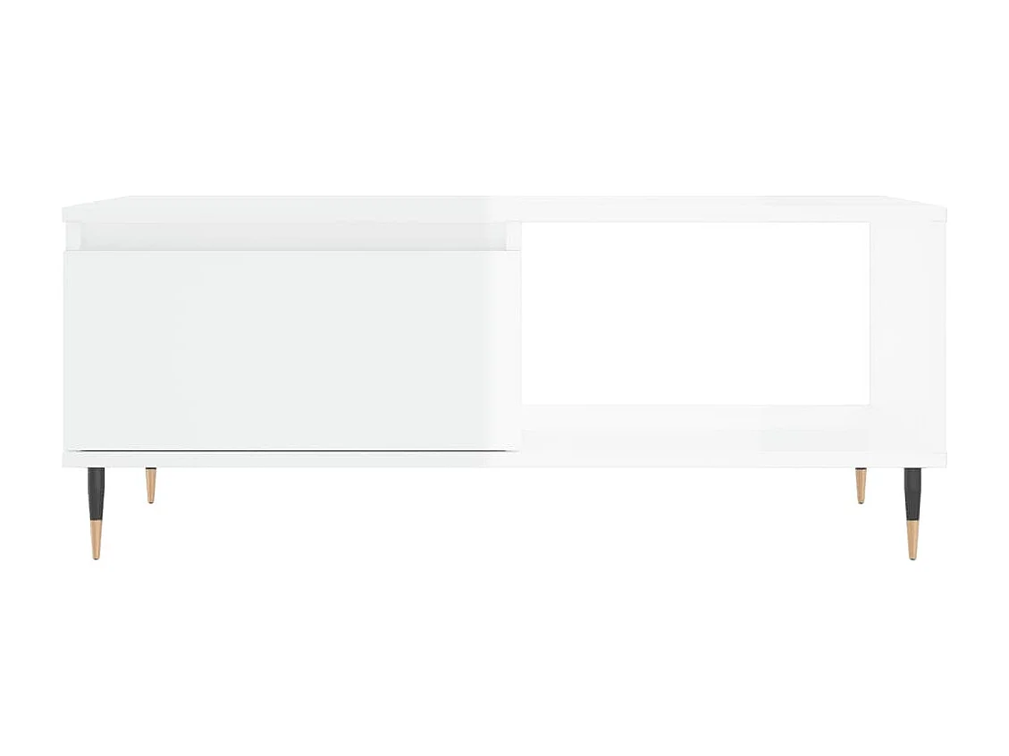 Couchtisch Hochglanz-Weiß 90x50x36,5 cm Holzwerkstoff