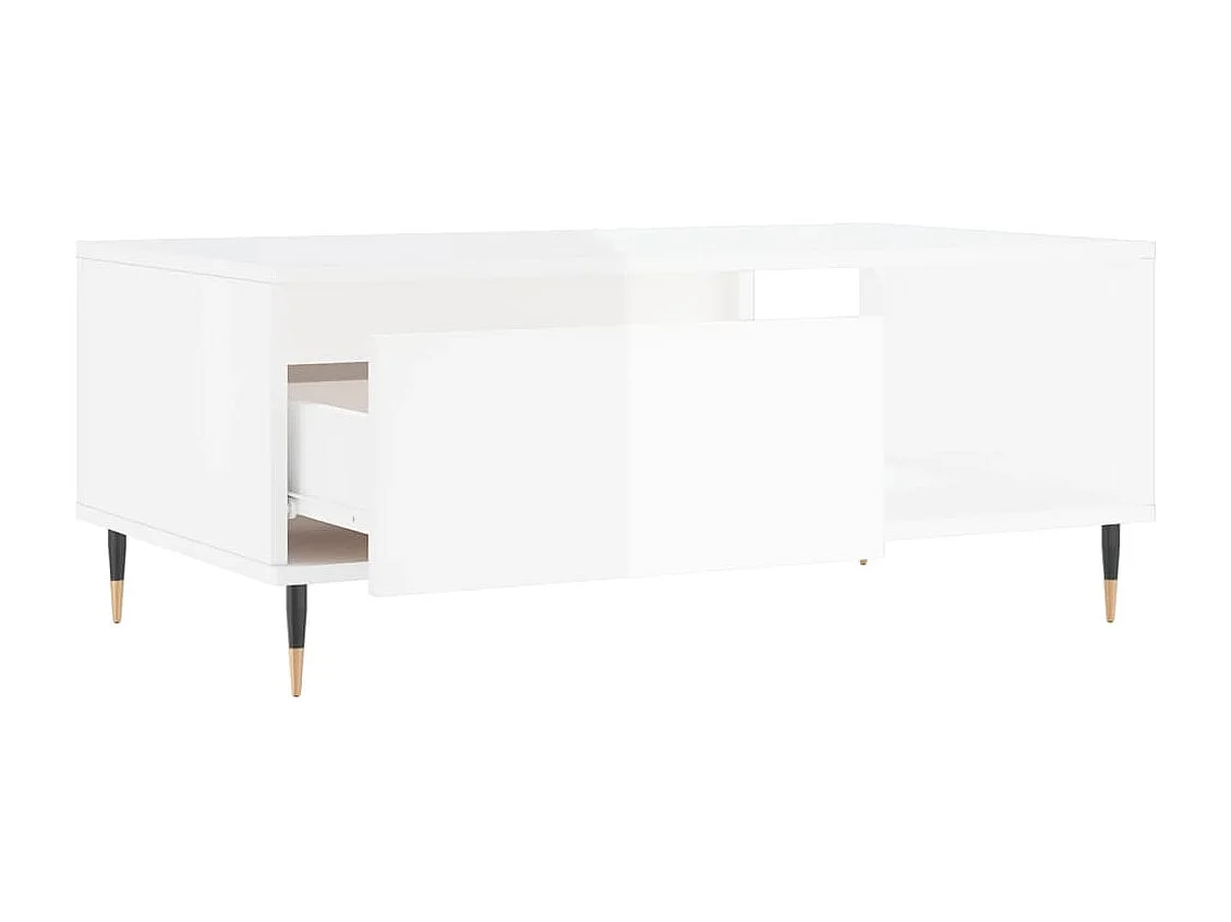 Couchtisch Hochglanz-Weiß 90x50x36,5 cm Holzwerkstoff