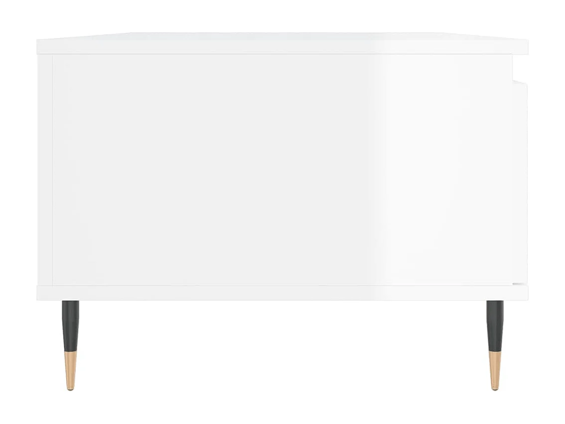 Couchtisch Hochglanz-Weiß 90x50x36,5 cm Holzwerkstoff