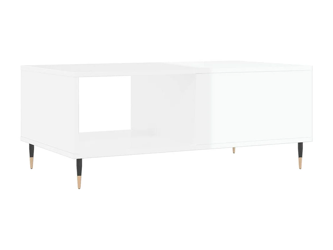 Couchtisch Hochglanz-Weiß 90x50x36,5 cm Holzwerkstoff