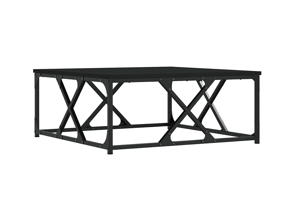 Table basse noir 70x70x30 cm bois d'ingénierie