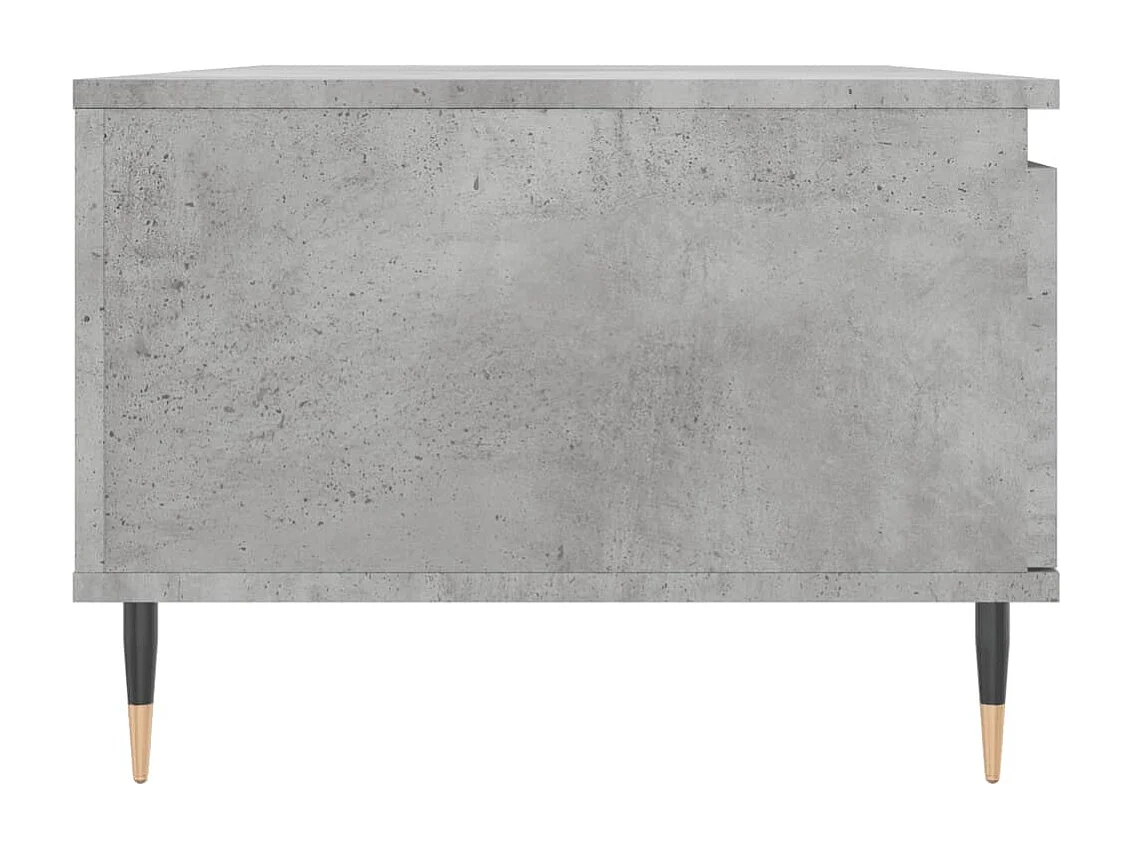 Tavolino Salotto Grigio Cemento 90x50x36,5 cm Legno Multistrato