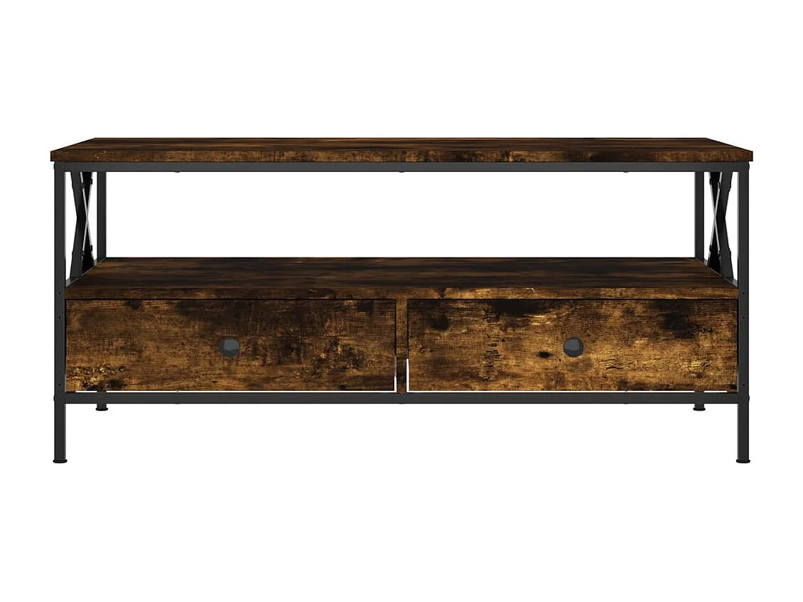 Tavolino da Salotto Rovere Fumo 100x51x45 cm Legno Multistrato