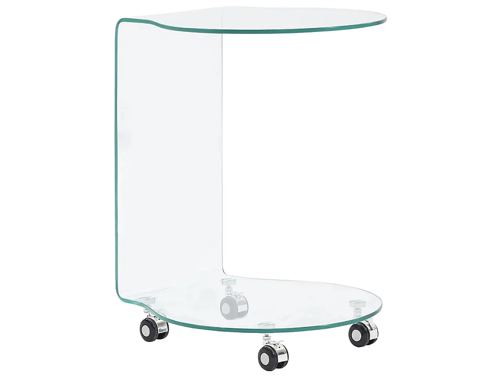 Salontafel 45x40x58 cm gehard glas