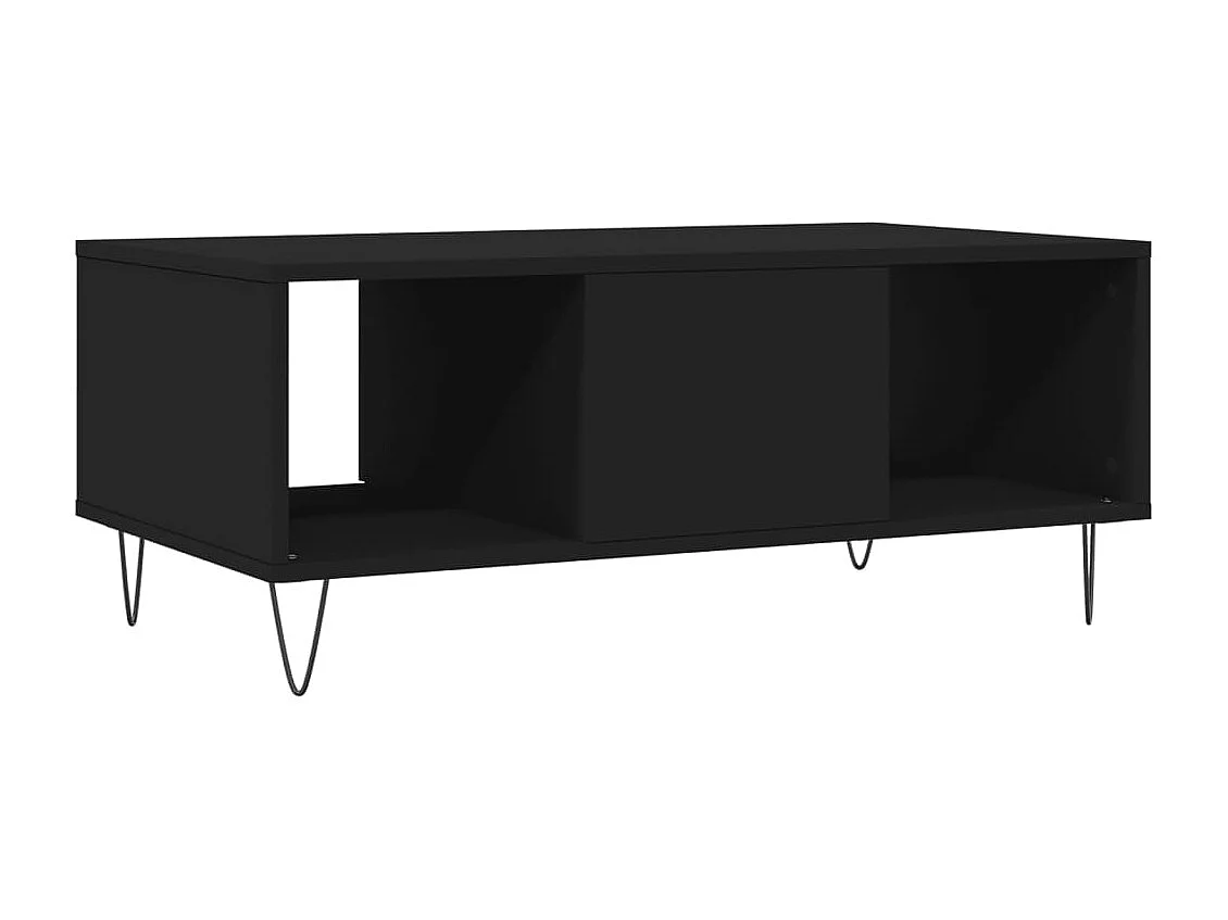 Table basse Noir 90x50x36,5 cm Bois d'ingénierie