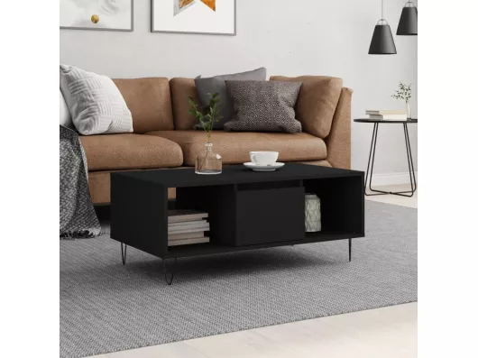 Kauf Unique Couchtisch Schwarz 90x50x36,5 cm Holzwerkstoff