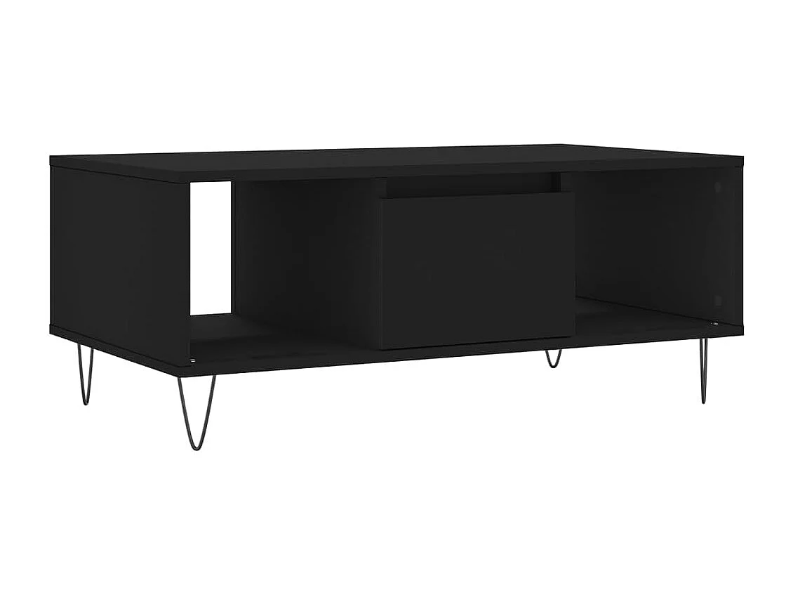 Table basse Noir 90x50x36,5 cm Bois d'ingénierie