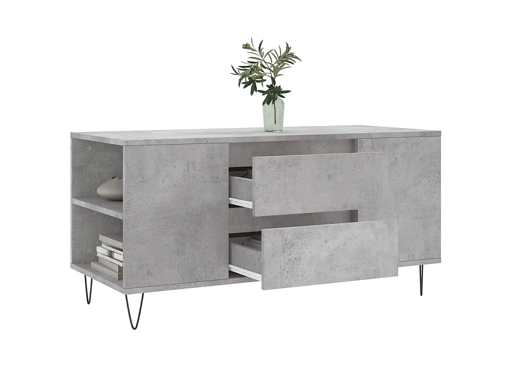 Couchtisch Betongrau 102x44,5x50 cm Holzwerkstoff