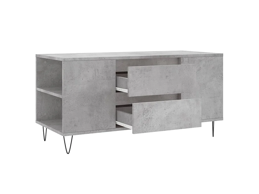 Couchtisch Betongrau 102x44,5x50 cm Holzwerkstoff