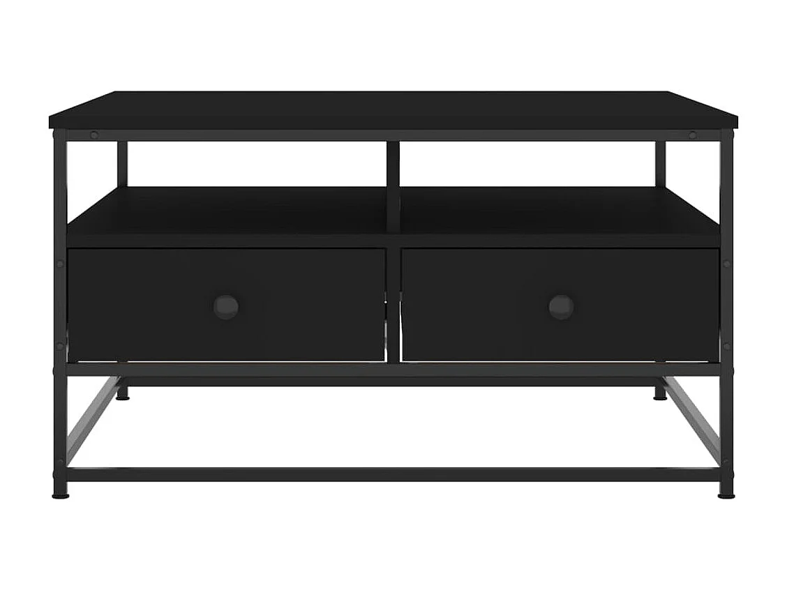 Table basse noir 80x80x45 cm bois d'ingénierie