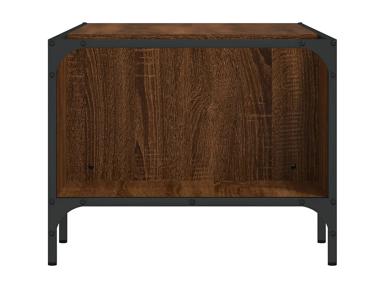 Salontafel met rek 100x51x40 cm bewerkt hout bruin eikenkleur