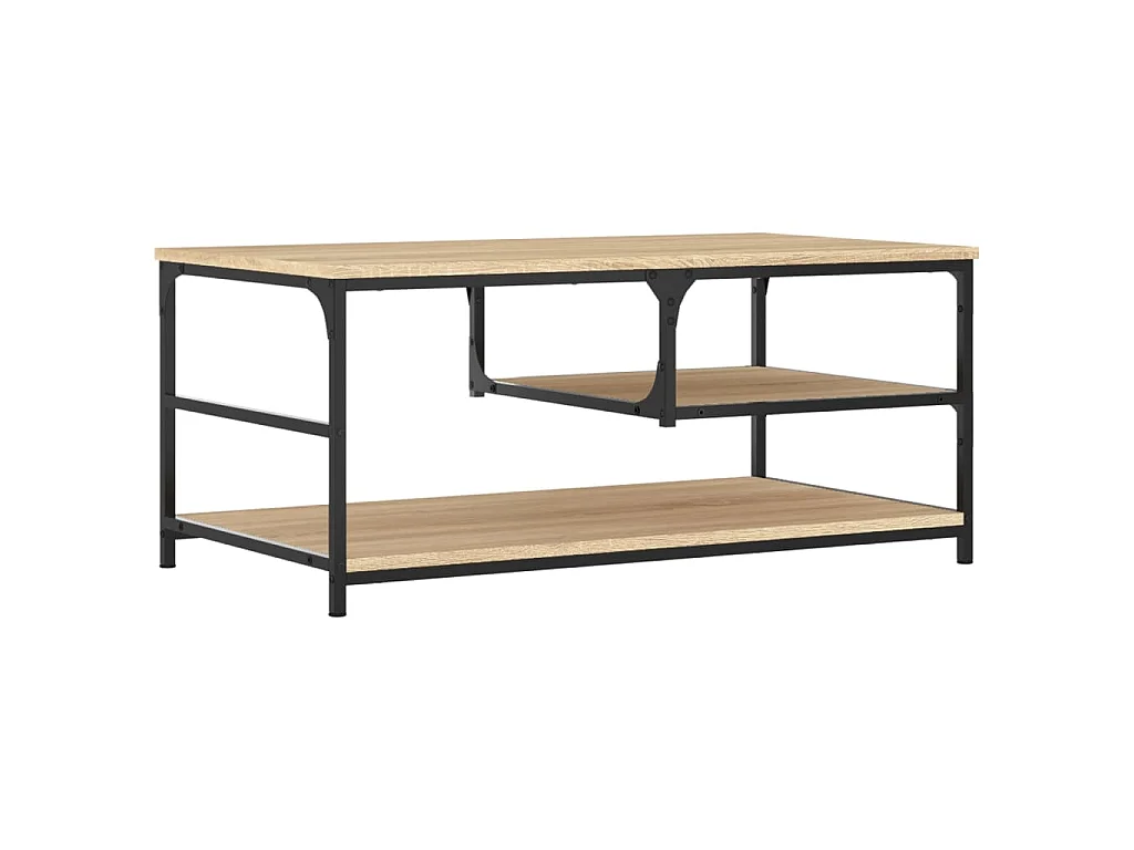 Table basse chêne sonoma 90x49x40 cm bois d'ingénierie
