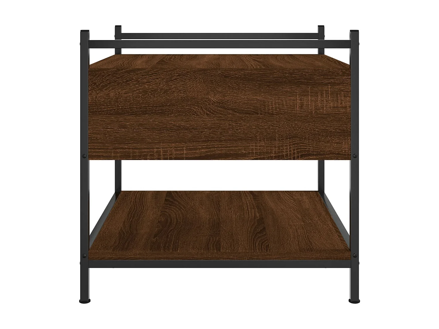 Mesa de centro madera de ingeniería marrón roble 50x50x50 cm