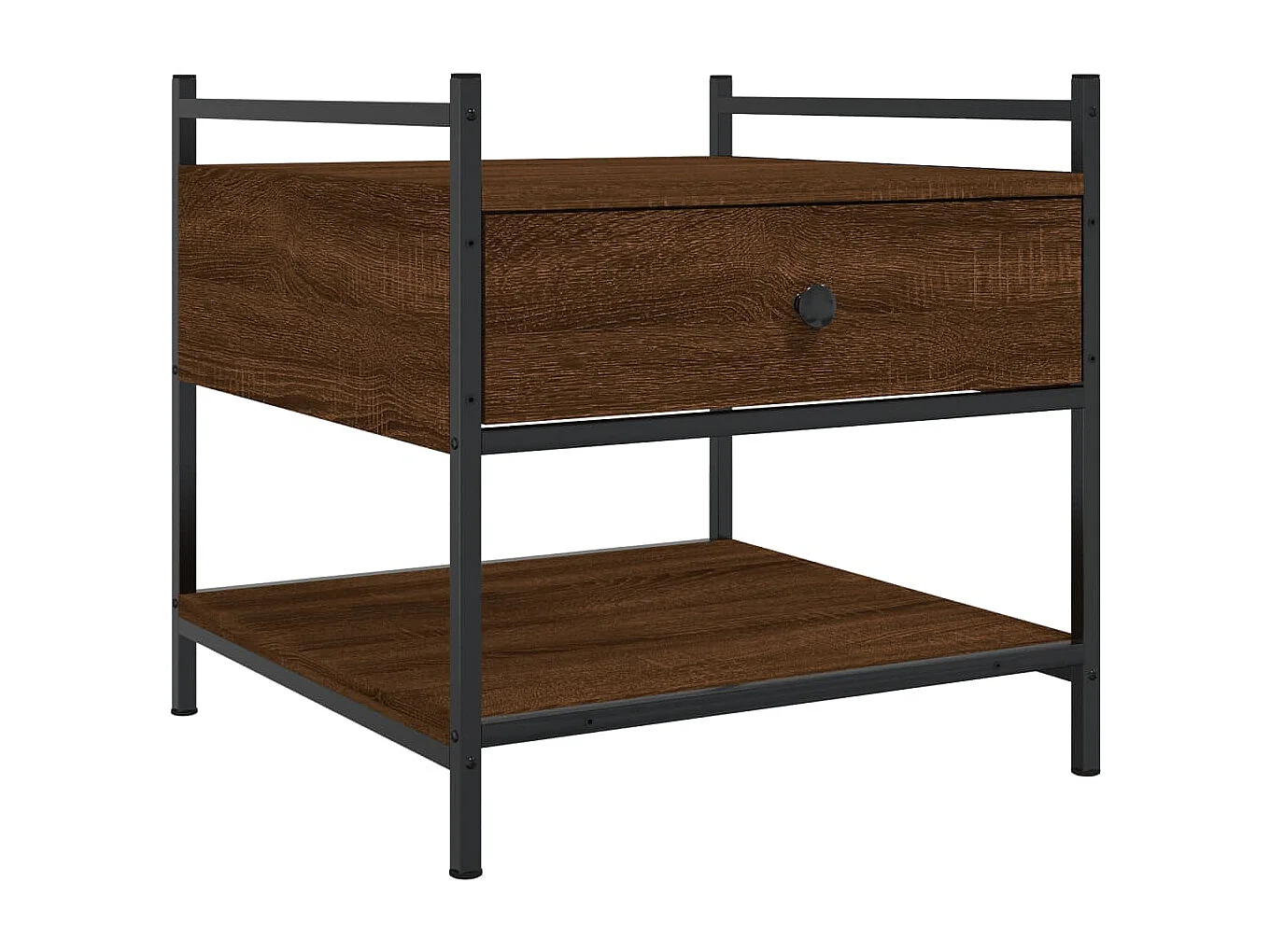 Salontafel 50x50x50 cm bewerkt hout bruin eikenkleur