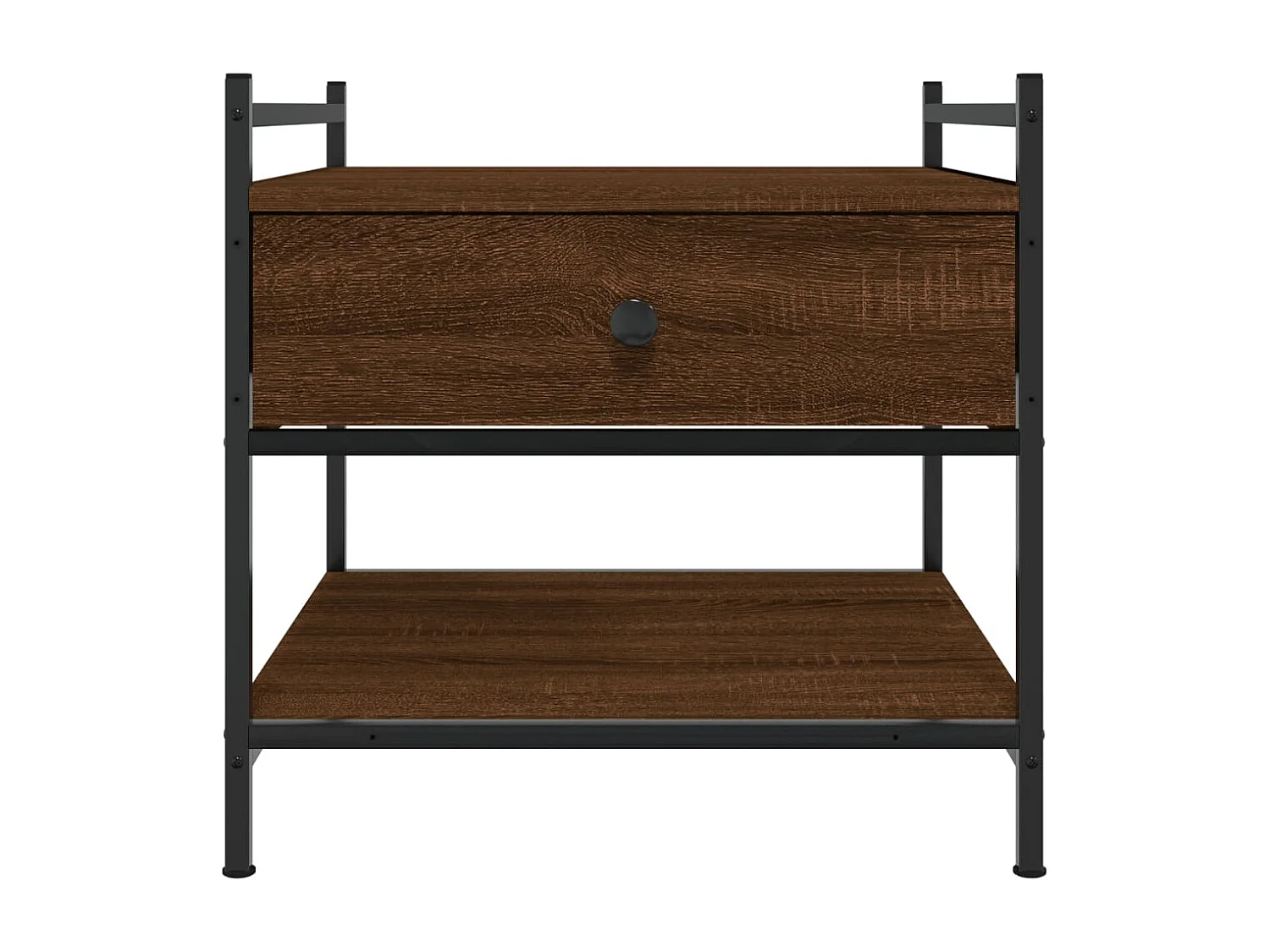 Salontafel 50x50x50 cm bewerkt hout bruin eikenkleur
