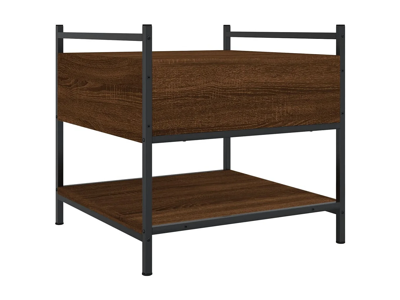 Salontafel 50x50x50 cm bewerkt hout bruin eikenkleur