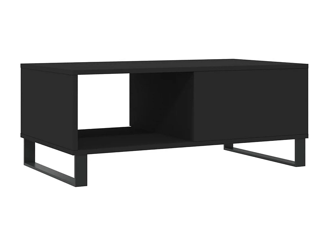 Table basse Noir 90x50x36,5 cm Bois d'ingénierie