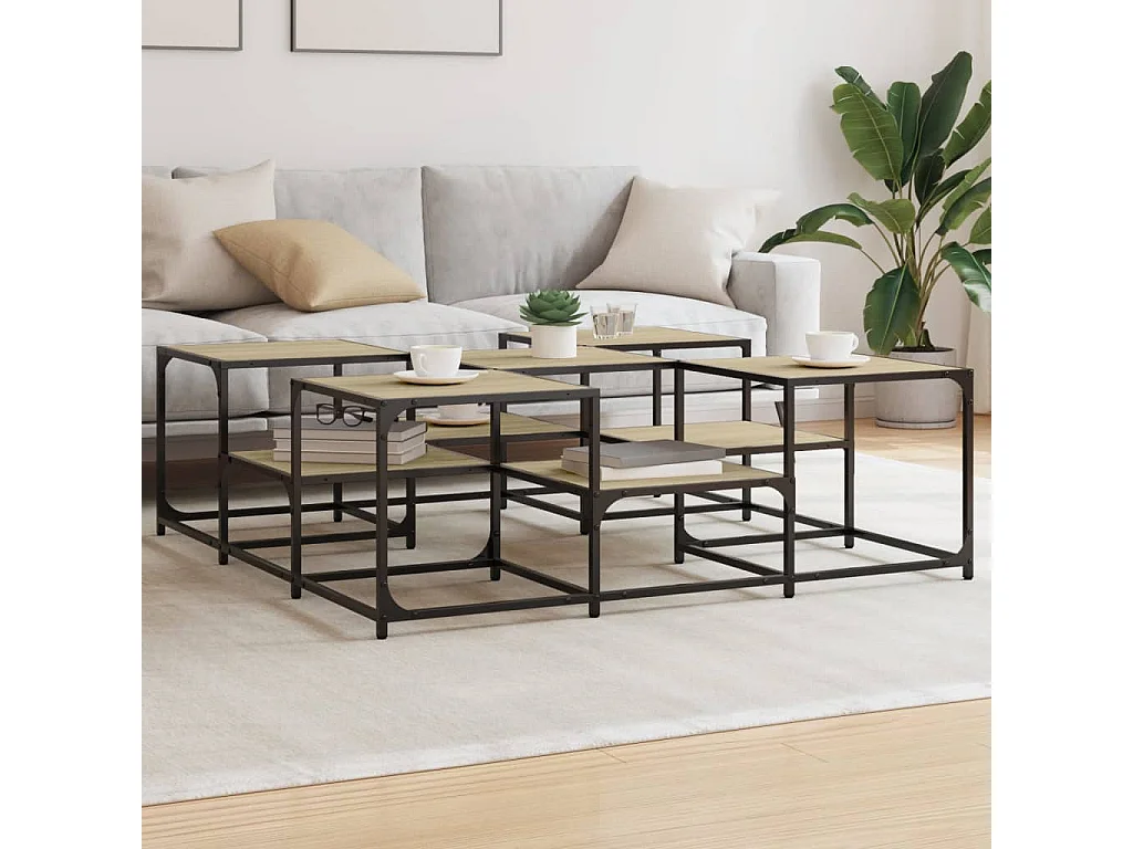 Couchtisch Sonoma-Eiche 121x121x40 cm Holzwerkstoff