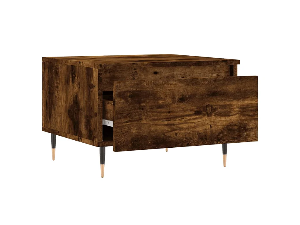 Tables basses 2 pcs chêne fumé 50x46x35 cm bois d'ingénierie