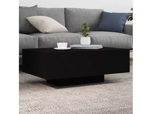 Kauf Unique Couchtisch mit LED-Leuchten Schwarz 85x55x31 cm