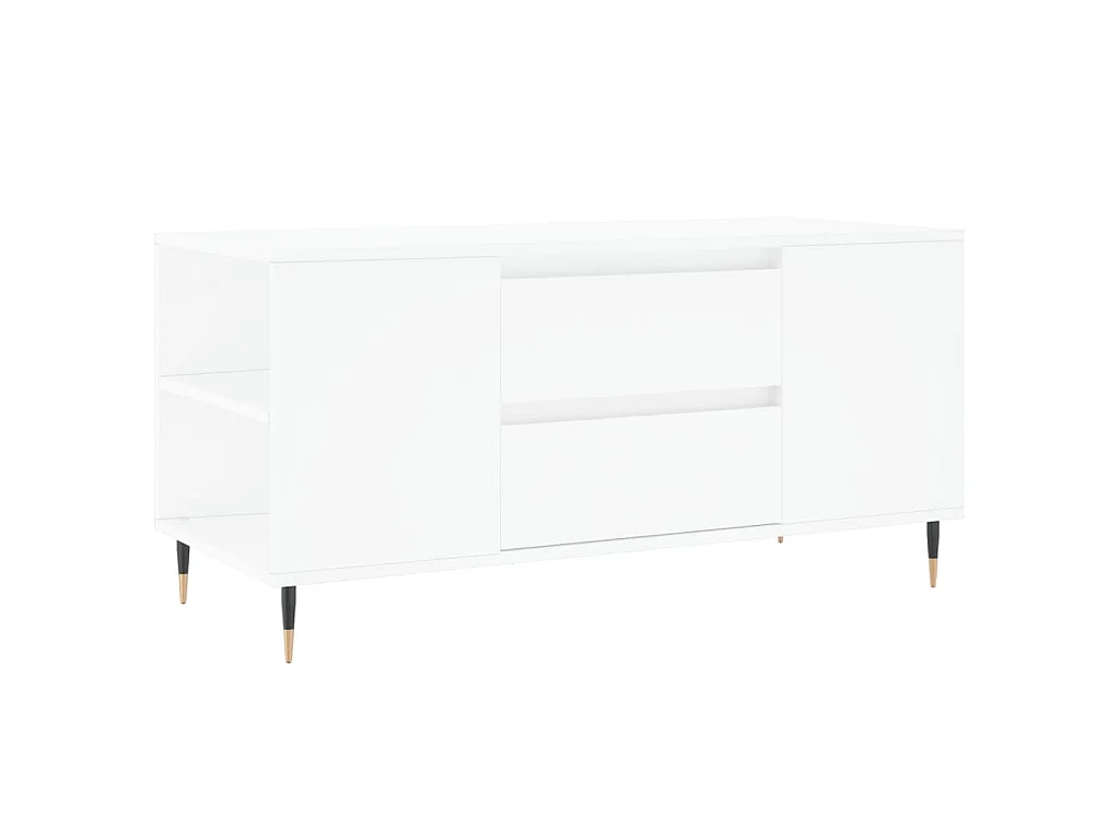 Table basse blanc 102x44,5x50 cm bois d'ingénierie