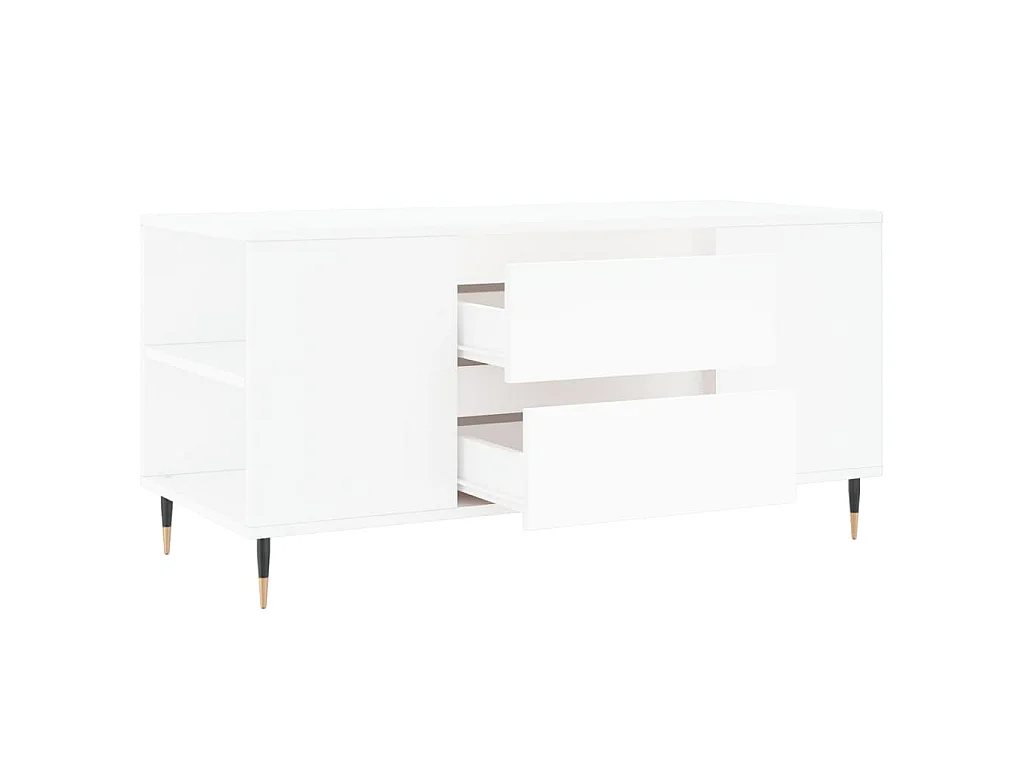 Salontafel 102x44,5x50 cm bewerkt hout wit