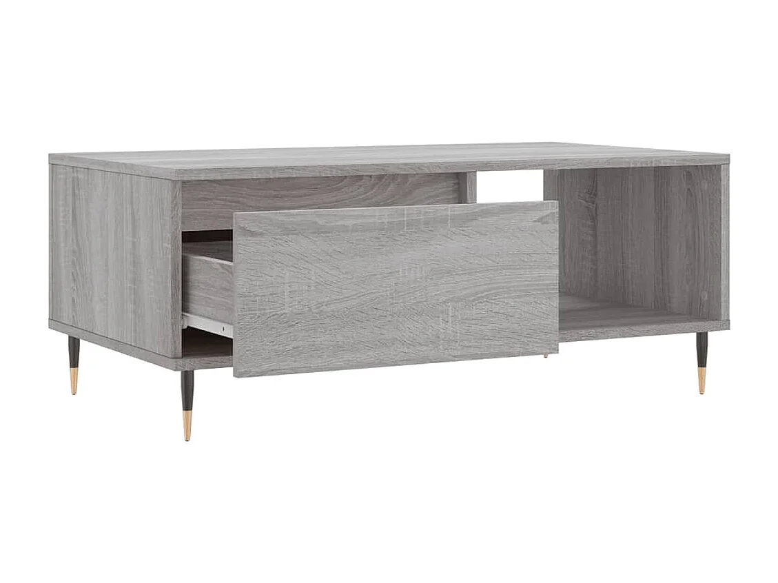 Mesa de centro 90x50x36,5 cm derivados madeira cinzento sonoma