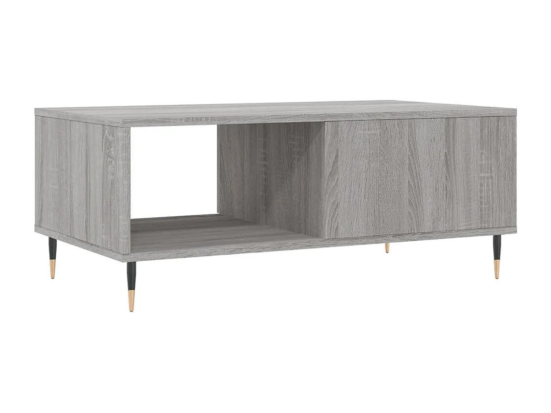 Table basse Sonoma gris 90x50x36,5 cm Bois d'ingénierie