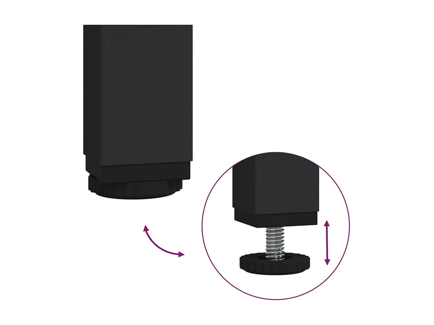 Tavolino da Salotto Nero 68x68x40 cm in Legno Multistrato