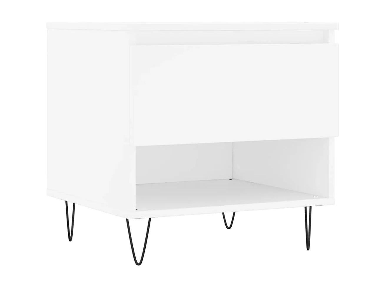 Table basse blanc 50x46x50 cm bois d’ingénierie