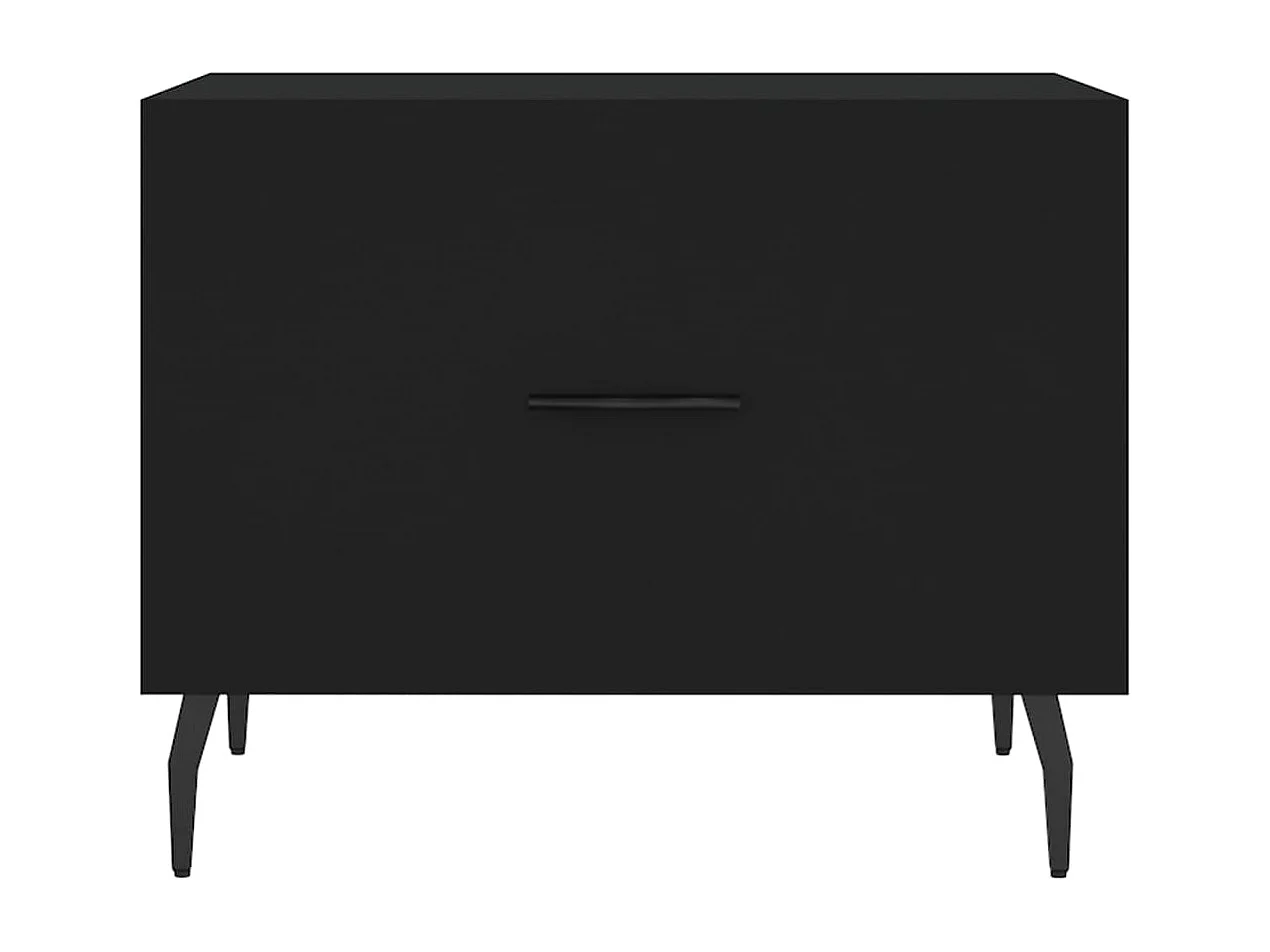 Tavolini da Salotto 2 pz Neri 50x50x40 cm in Legno Multistrato