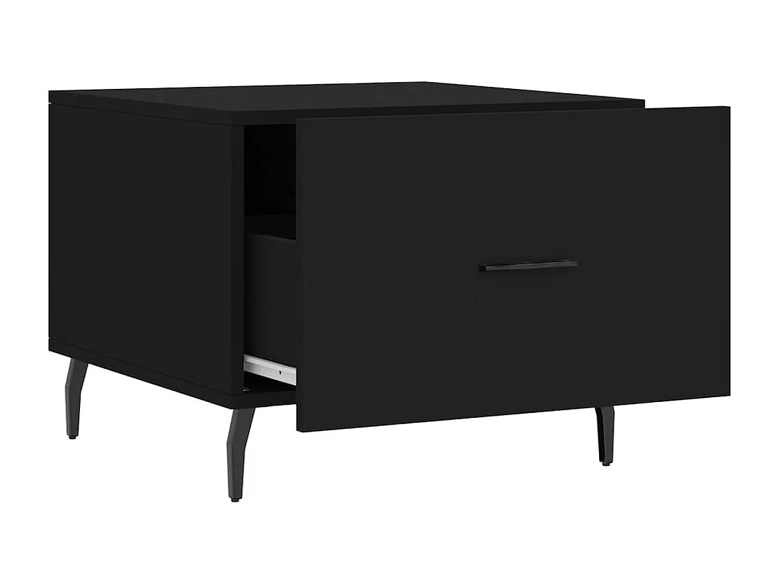Tavolini da Salotto 2 pz Neri 50x50x40 cm in Legno Multistrato