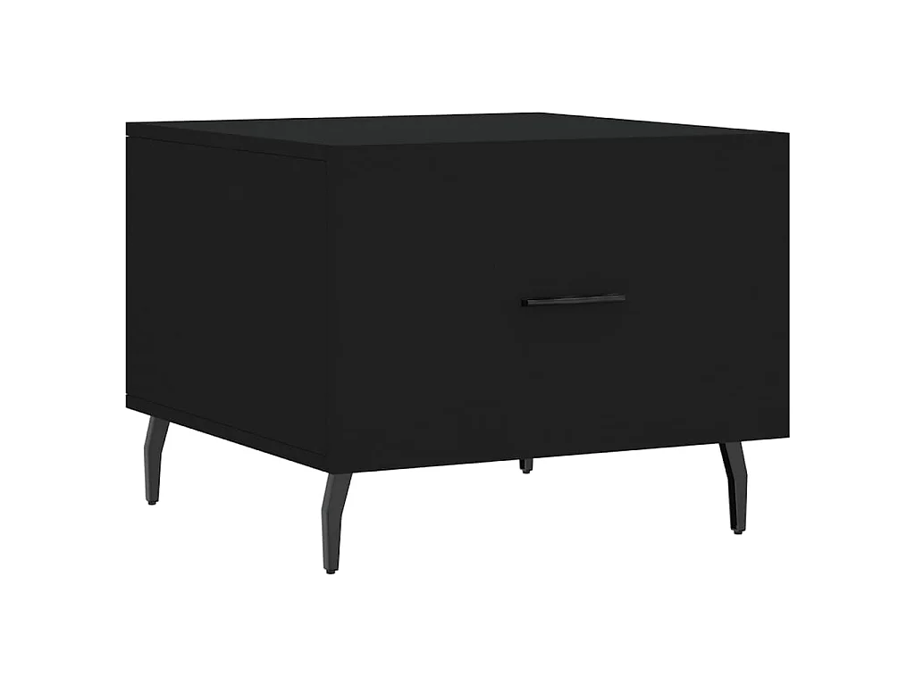 Tables basses 2 pcs noir 50x50x40 cm bois d'ingénierie