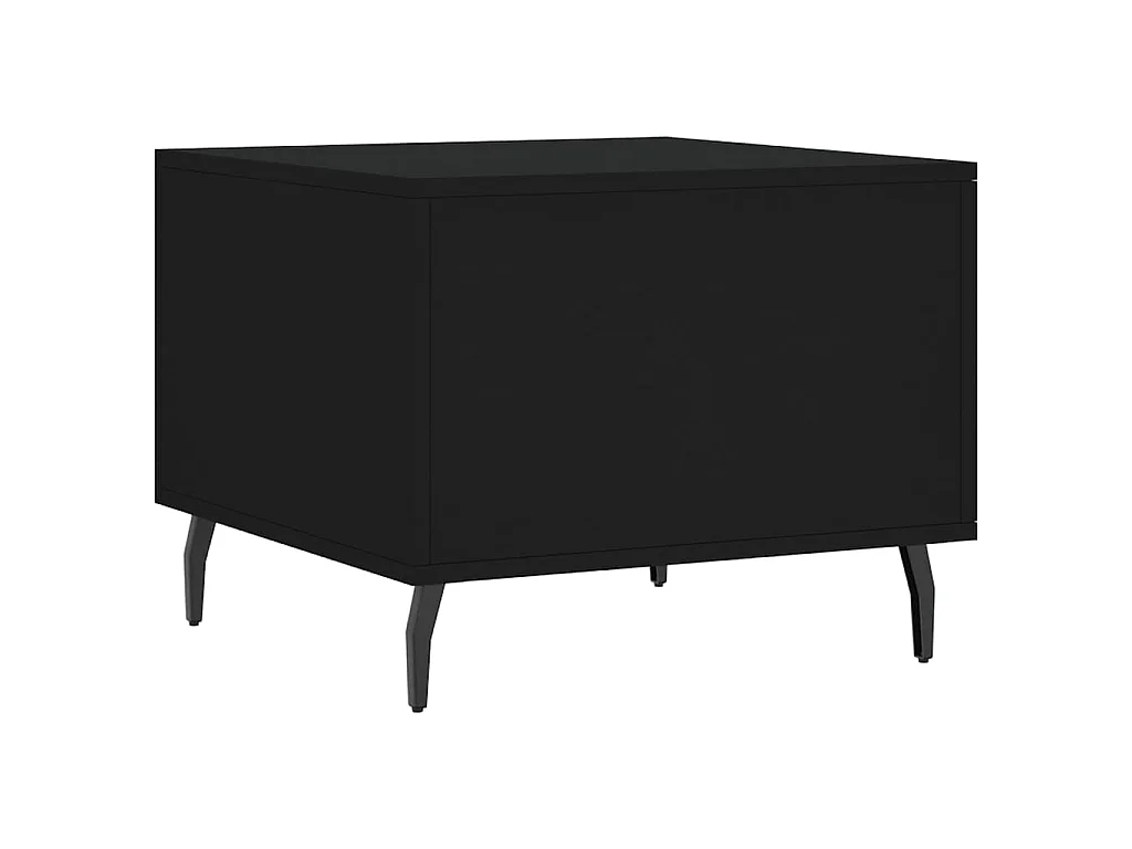 Tables basses 2 pcs noir 50x50x40 cm bois d'ingénierie