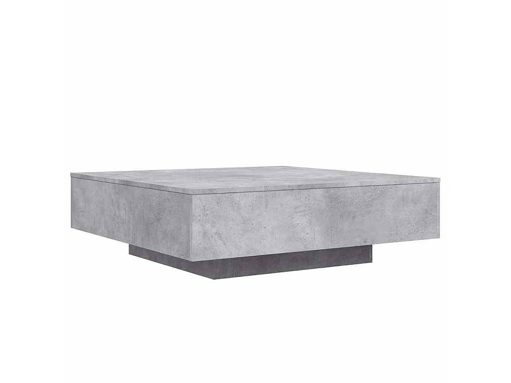 Salontafel met LED-verlichting 100x100x31 cm betongrijs