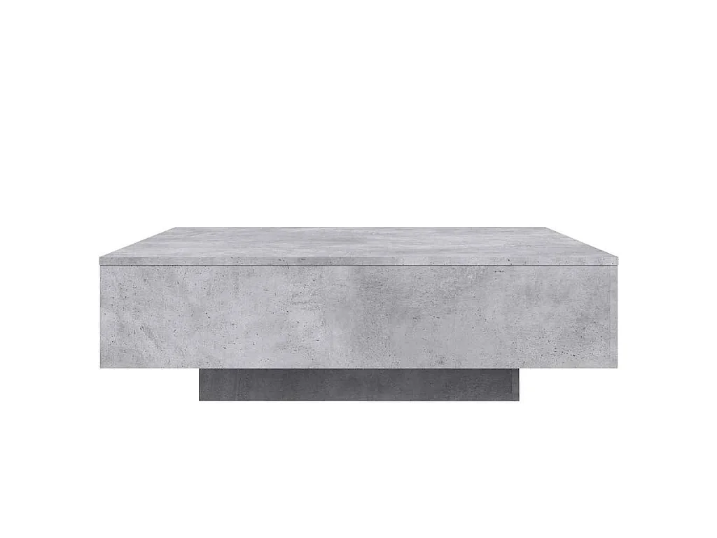 Salontafel met LED-verlichting 100x100x31 cm betongrijs