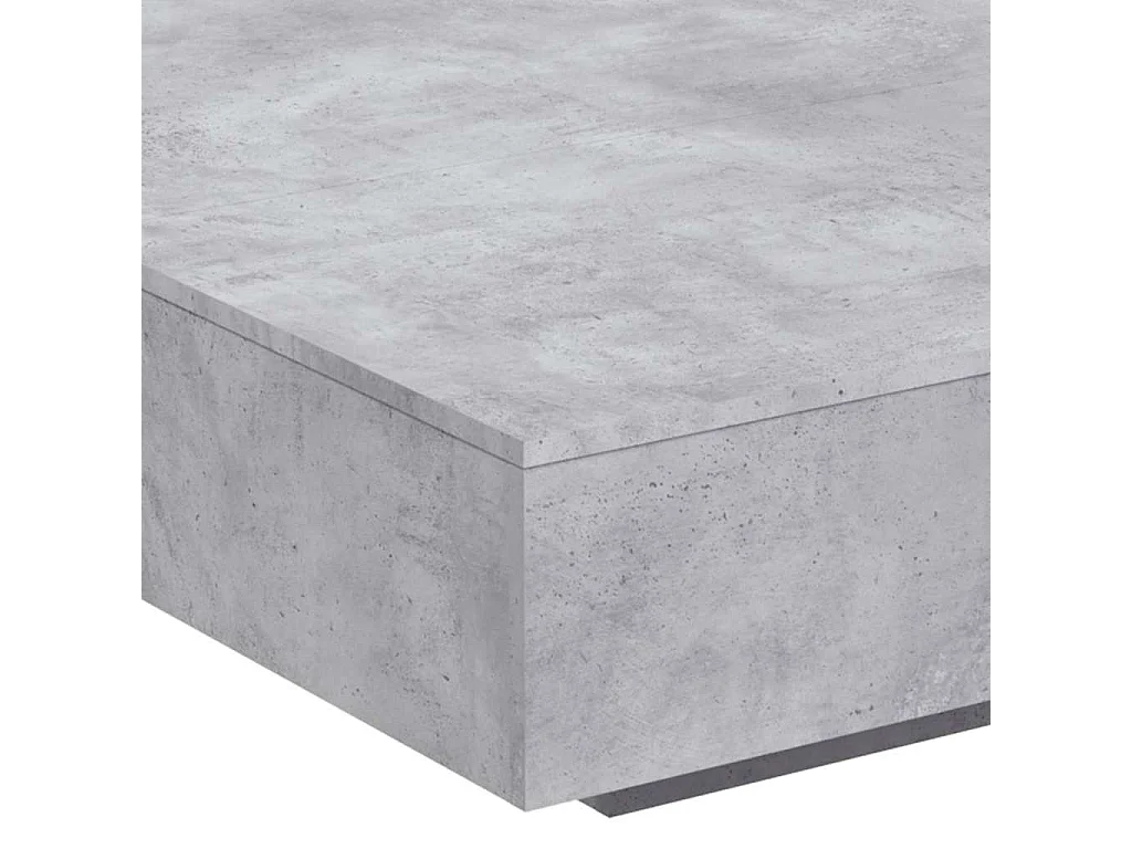 Salontafel met LED-verlichting 100x100x31 cm betongrijs