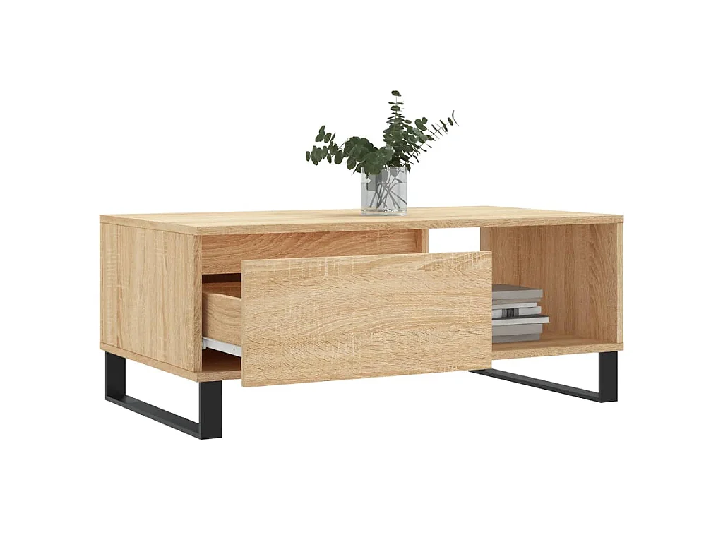 Table basse Chêne sonoma 90x50x36,5 cm Bois d'ingénierie