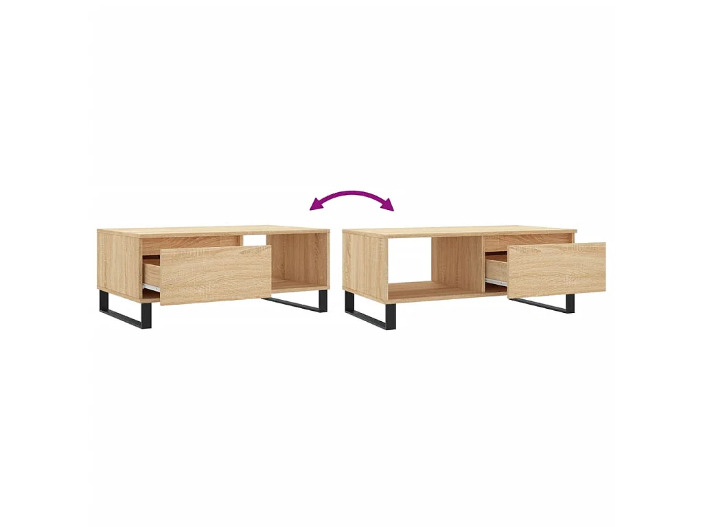 Table basse Chêne sonoma 90x50x36,5 cm Bois d'ingénierie