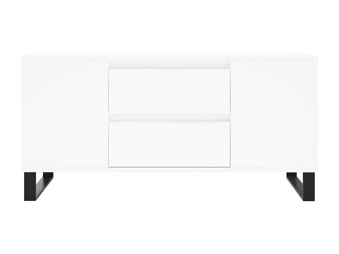 Table basse blanc 102x44,5x50 cm bois d'ingénierie