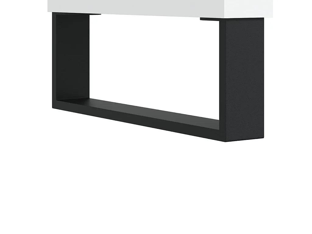Tavolino da Salotto Bianco 102x44,5x50 cm in Legno Multistrato